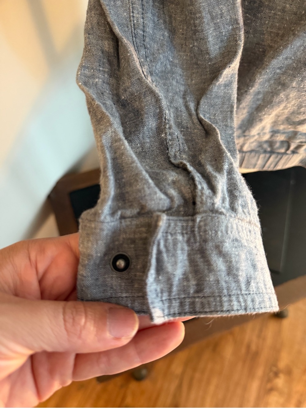 Prana Heathered Charcoal Gray Lightweight Shirt Jacket - Picture 6 of 9